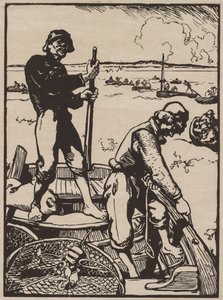 Fishing for Shrimp by Auguste Louis Lepère