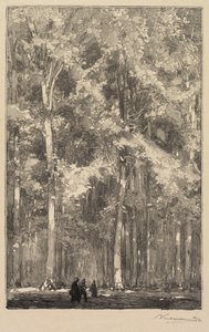 Fontainebleau Forest: Morning, Crossroads of the Route of the Forts de Marlotte by Auguste Louis Lepère