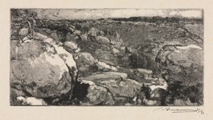 Fontainebleau Forest: The Cirque of Long-Rocher by Auguste Louis Lepère