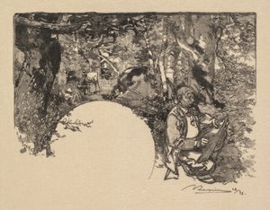 Fontainebleau Forest: The Painters by Auguste Louis Lepère