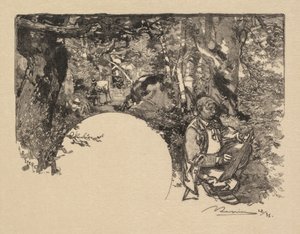 Fontainebleau Forest: The Painters by Auguste Louis Lepère