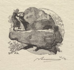 Fontainebleau Forest: The Trembling Rock by Auguste Louis Lepère