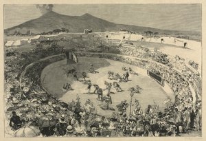 Italy. The Festival of Pompei, The circus of gladiators by Auguste Louis Lepère