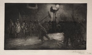 The Call of the Night Sweepers by Auguste Louis Lepère