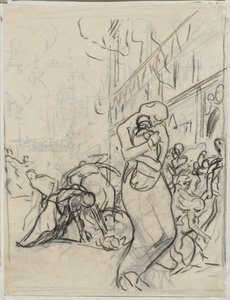 The Fire of Louvain by Auguste Louis Lepère