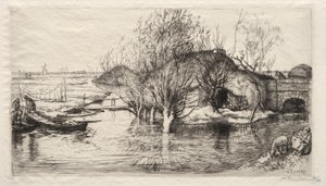 The Flooded Shack by Auguste Louis Lepère