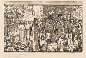 La Procession de la Fête-Dieu à Nantes by Auguste Louis Lepère