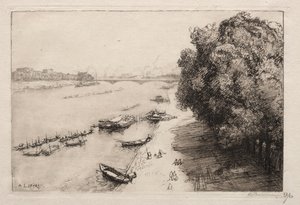 La Seine au Pont Nationale by Auguste Louis Lepère
