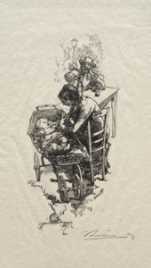 The Woman with the Cradle by Auguste Louis Lepère