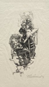 The Woman with the Cradle by Auguste Louis Lepère