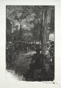 Montmartre Boulevard, Evening