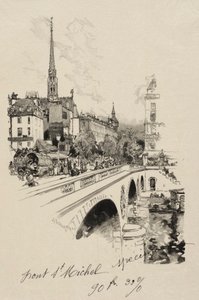 The Pont Saint-Michel by Auguste Louis Lepère