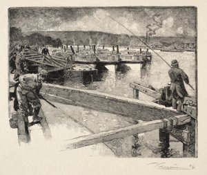 Le Garage des Bateaux-Omnibus by Auguste Louis Lepère