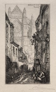Narrow Street, Beauvais by Auguste Louis Lepère