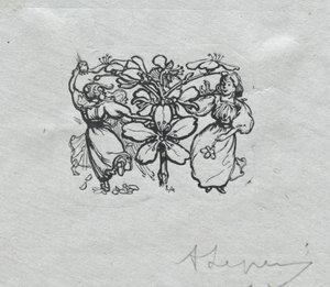 Paris Almanac, 1897: Tail-piece, Spring