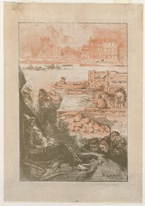 Peasants by a Dock, Paris