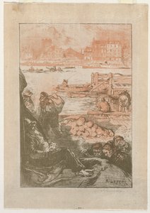 Peasants by a Dock, Paris