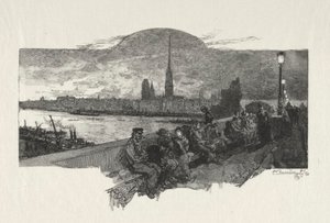 Rouen Illustré: Le Pont de Pierres by Auguste Louis Lepère