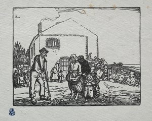 The Beggars at the Last House by Auguste Louis Lepère