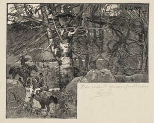 A Hunt at Mount Gérard by Auguste Louis Lepère