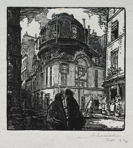 View of the Hotel Colbert by Auguste Louis Lepère