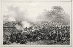 Album for 1835: Carré enfoncé..., 1835 by Auguste Raffet