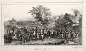 Album pour 1831: Convoi militaire by Auguste Raffet