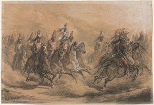 Cavalry Charge by Auguste Raffet
