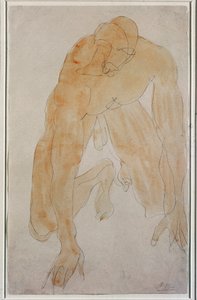 Kneeling man