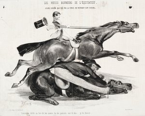 The Little Joys of Riding: Young Groom Who Cannot Hold His Horse by Auguste Rodin