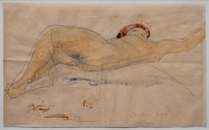 Reclining Female Nude by Auguste Rodin