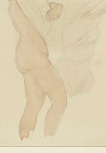 Study Sheet with Two Women Taking Off Their Shirts by Auguste Rodin