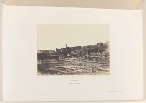 Basin of Birket-es-Soultan outside the old city wall of Jerusalem by Auguste Salzmann