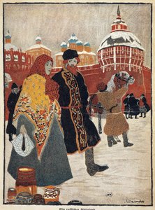 View of the Red Square in Moscow, Illustration by A. Salzmann by Auguste Salzmann