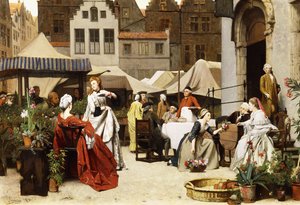 The Flower Market, 1870