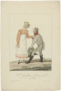 The Allies in Paris in 1815: The Sentimental Austrian by Auguste Thomas Marie Blanchard