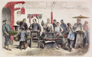 Street Cooks at Canton by Auguste after Borget