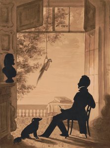 Silhouette Profile of Artist Charles Fenderich