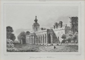 View of the Gothic Gallery in the Wilanów Palace by Augustin François Lemaiand#770tre