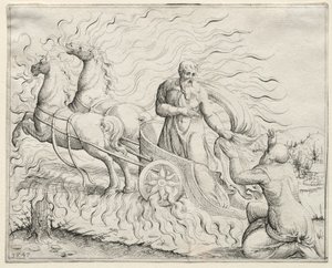 Elijah Ascends to Heaven by Augustin Hirschvogel
