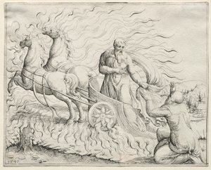 Elijah Ascends to Heaven by Augustin Hirschvogel