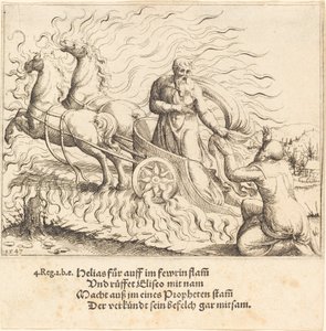 Elijah is Taken up to Heaven by Augustin Hirschvogel