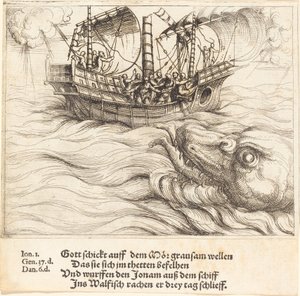 Jonah in the Whale by Augustin Hirschvogel