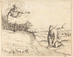 Moses and the Burning Bush by Augustin Hirschvogel