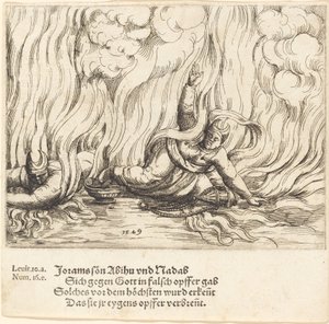 Nadab and Abihu, 1549 by Augustin Hirschvogel