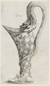 Ornamental Leg-Shaped Vessel, 1543 by Augustin Hirschvogel