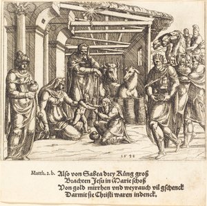 The Adoration of the Magi by Augustin Hirschvogel