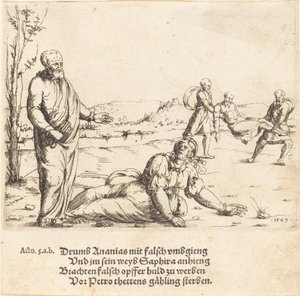 The Punishment of Ananias and Sapphira, 1549