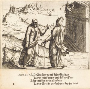 The Temptation of Christ by Augustin Hirschvogel