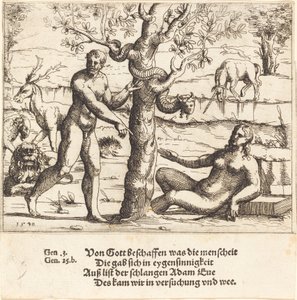 The Temptation of Eve by Augustin Hirschvogel